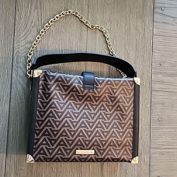 NWOT ALDO PURSE Handbag Zip Closure Snap Gold Hardware Shoulder Chain Casual - Picture 3 of 10